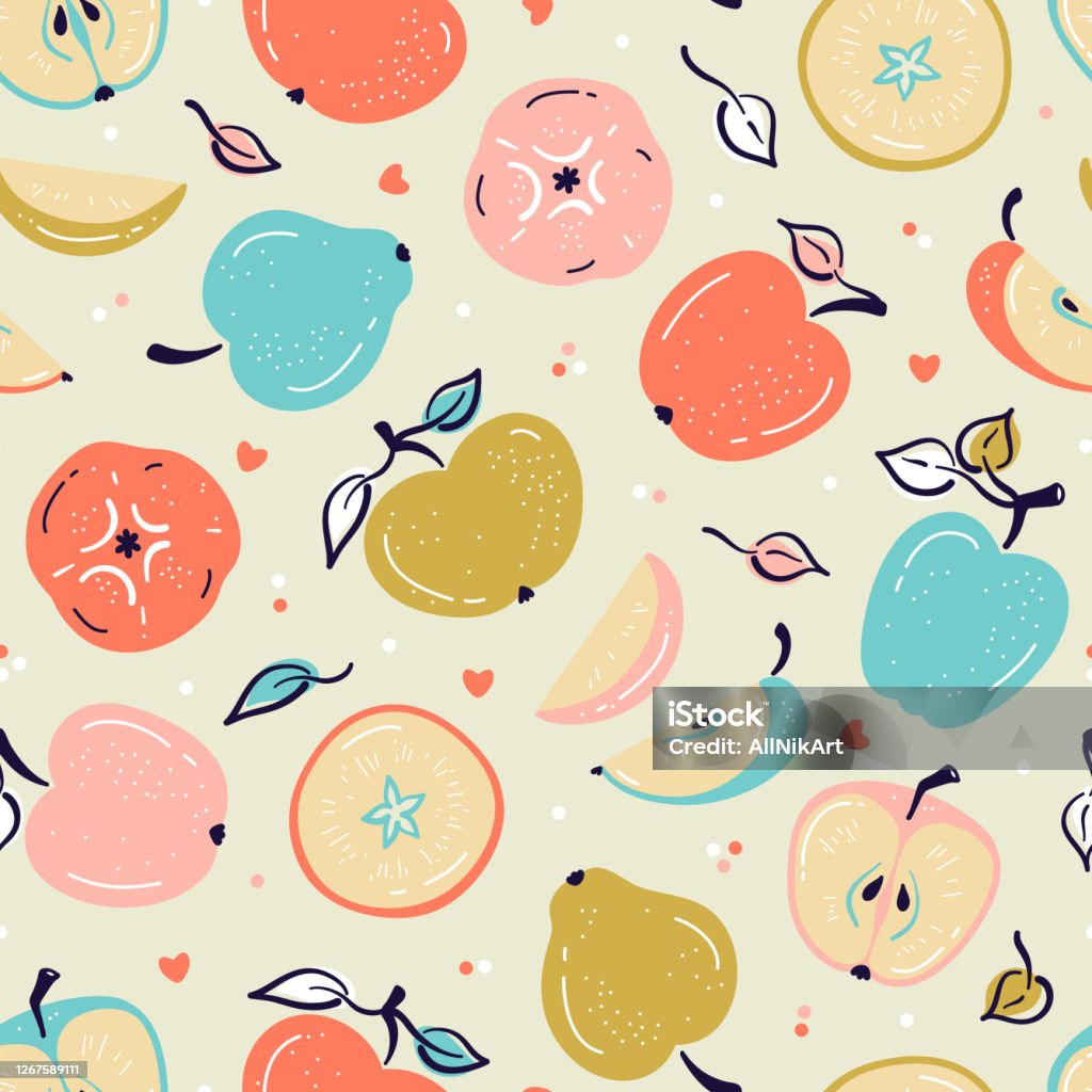Trái Cây Táo Nền Đầy Màu Sắc Mẫu Liền Mạch Với Táo Lá Và Apple Slices Hình  Nền Trái Cây Mùa Hè Nền Mùa Thu Thực Phẩm Lành Mạnh Hình minh họa