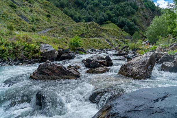 istock The mountain river Argun in Upper Khevsureti, Georgia 1267595037