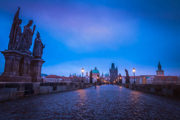 istock Charles Bridge at dawn – ethereal Prague, Czech Republic 1267601758