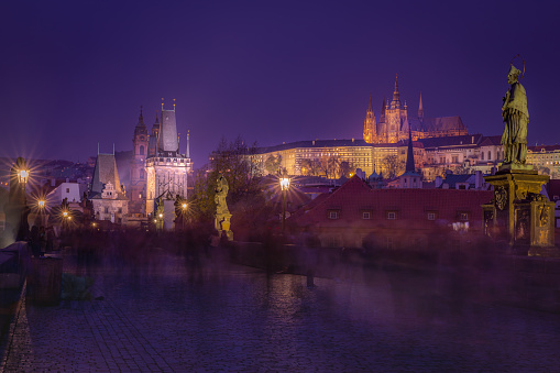 Charles Bridge at night – ethereal Prague, Czech Republic
