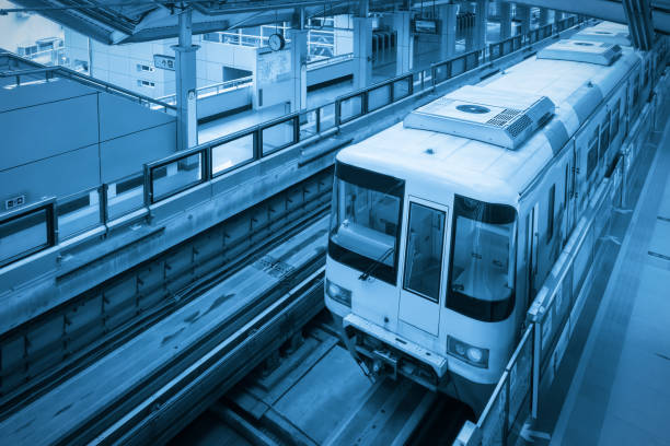 istock wo trains are in the subway station 1267604034