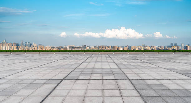 istock Urban road ground and architectural landscape 1267605556