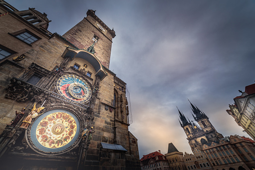 Prague Astronomical clock in old town square – Czech Republic