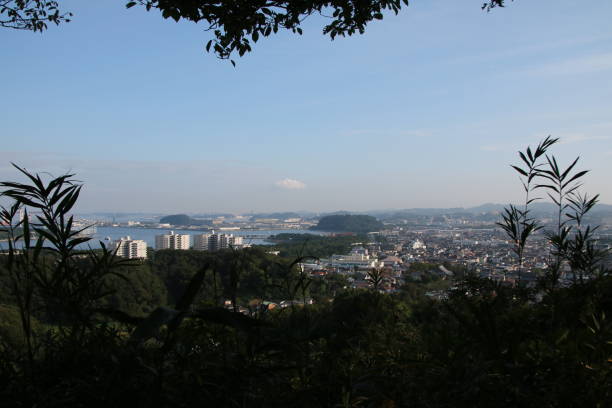 istock The seaside area seen from the hill 1267620517