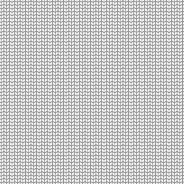 Knitted pattern. Seamless white sweater or scarf texture, cartoon handmade wool carpet texture. Vector knitted seamless pattern Knitted pattern. Seamless white sweater or scarf texture, cartoon handmade wool carpet texture. Vector crochet knitted seamless pattern for fashion wallpaper chunky sweater stock illustrations