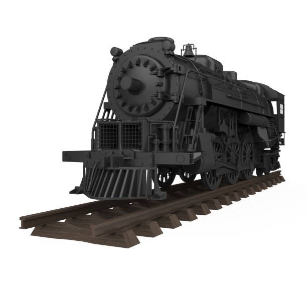 istock Old Steam Locomotive Isolated 1267625437