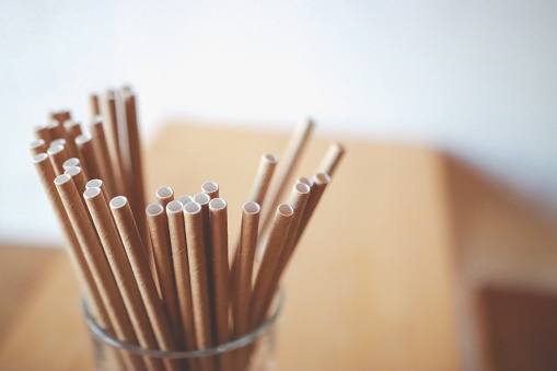 Eco-friendly straws made by Paper