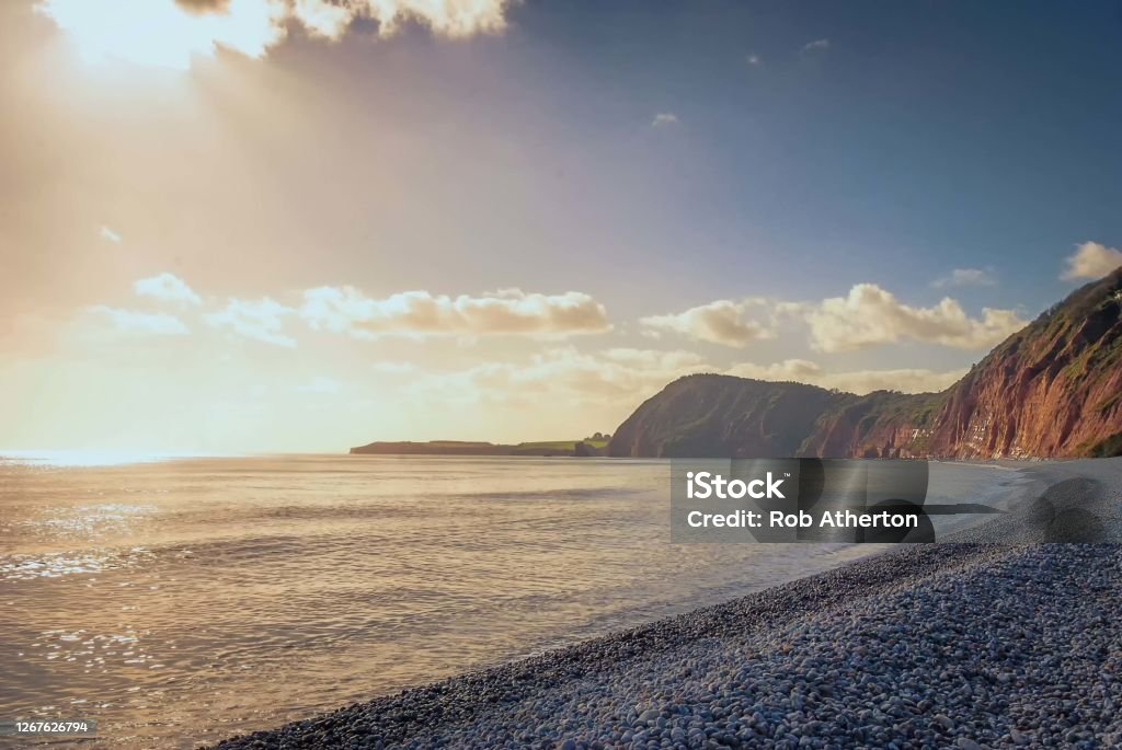 The Jurassic Coast near Exmouth in Devon, UK Exmouth - Devon Stock Photo