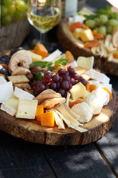 istock Wine and snack set. Antipasto and catering table 1267629235