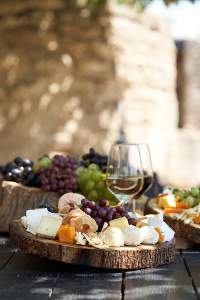 istock Wine and snack set. Antipasto and catering table 1267629244