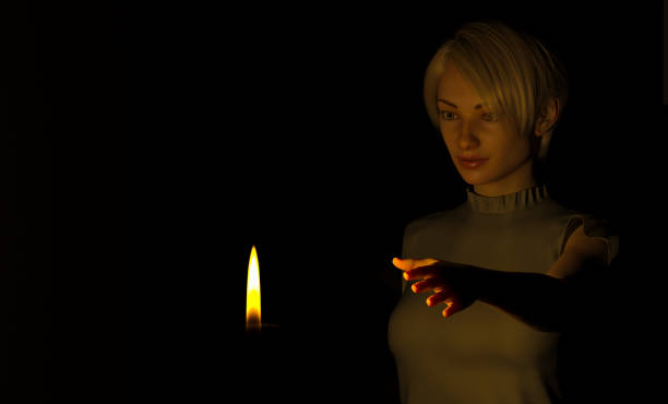 istock 3D render entitled Reach for the Light. Person in the image is computer generated by 3D rendering. No model release is needed as the person is fictitious. 1267630704