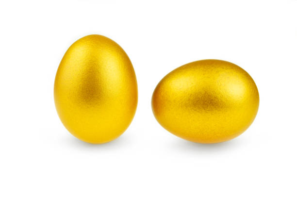 istock Golden egg isolated on at the background 1267631608