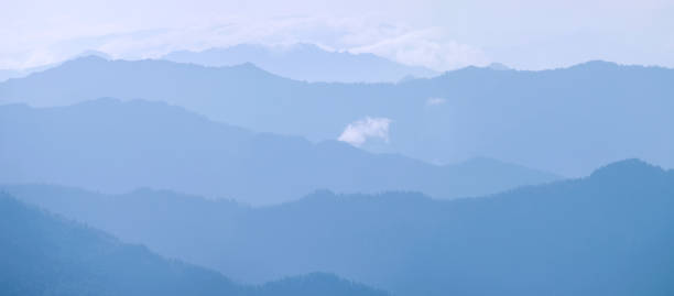 istock Mountains in the morning haze, natural background 1267631648