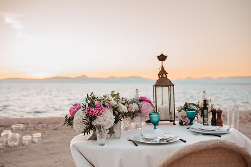 Dinner for two on the beach in Majorca