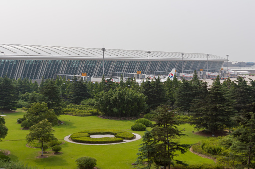 Shanghai Pudong International Airport. Shanghai Pudong International Airport is an international hub of mainland China.