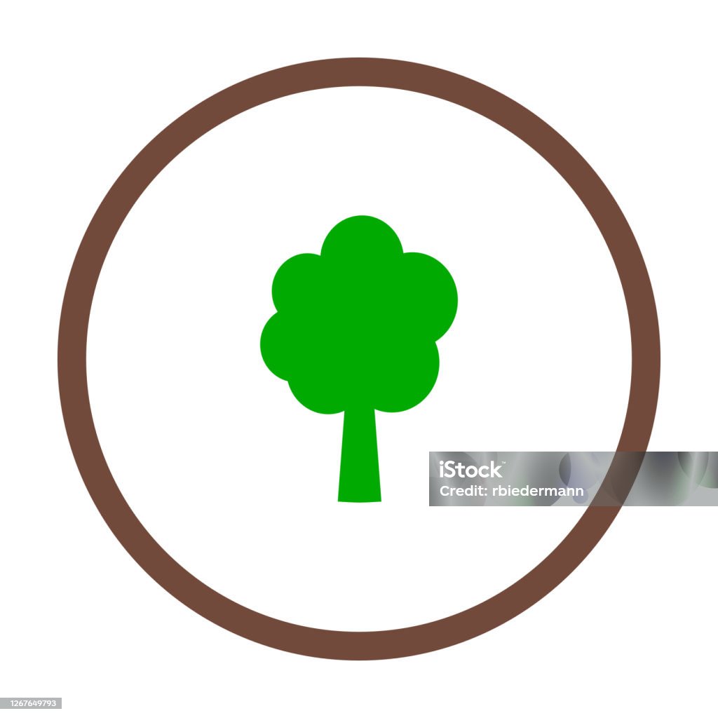 Tree Vector Circle Tree And Circle Stock Illustration - Download Image Now - Brown, Circle ...