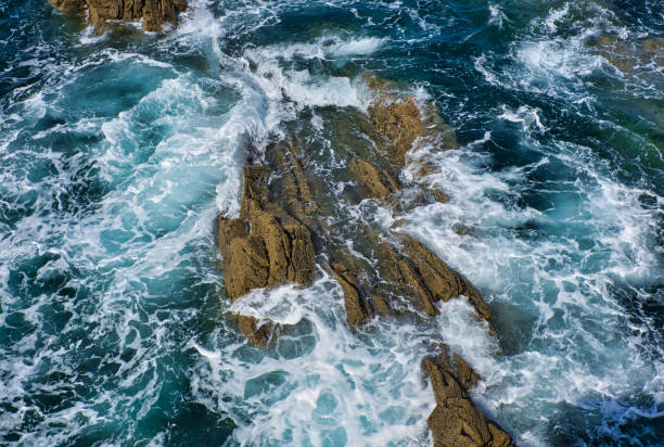 istock sea water on rock, top view 1267651140
