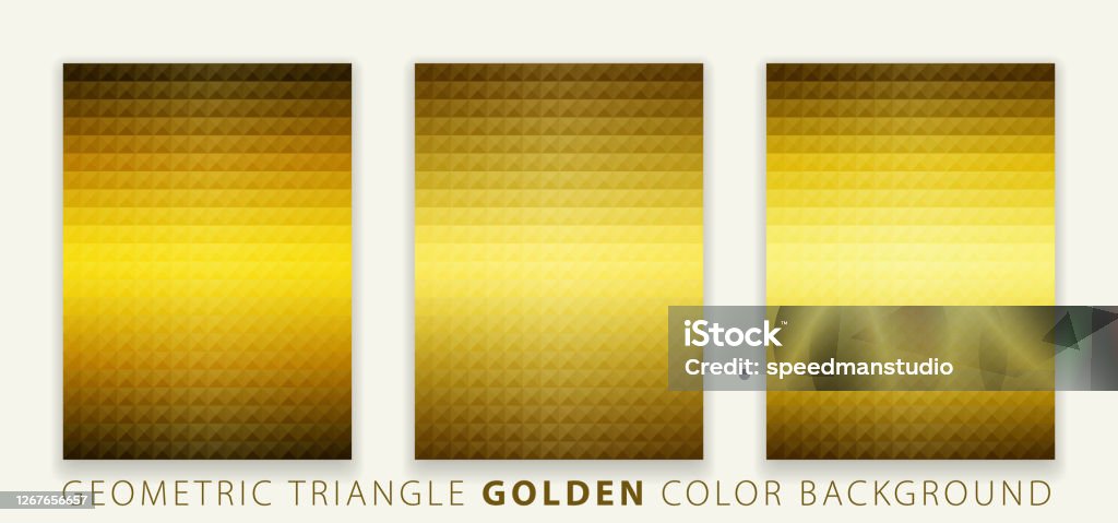 Golden Triangle Math Pyramids Geometric Triangle Pyramid Golden Color Background Stock Illustration ...
