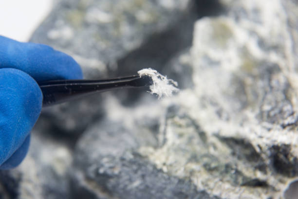 istock Chrysotile asbestos fiber close up. 1267659718