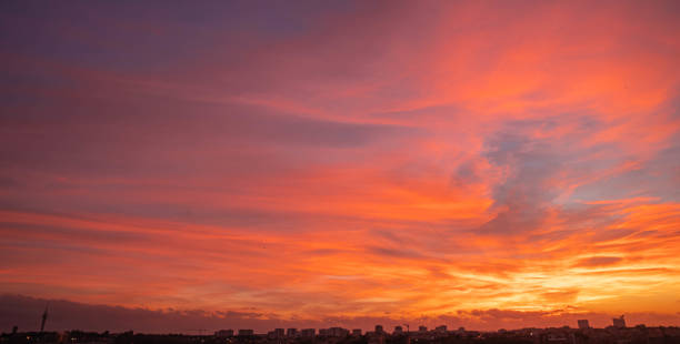 istock Sky with clouds at sunset in Rome 1267660673