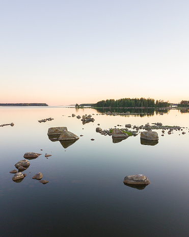 Sunset in the archipelago in Finland.