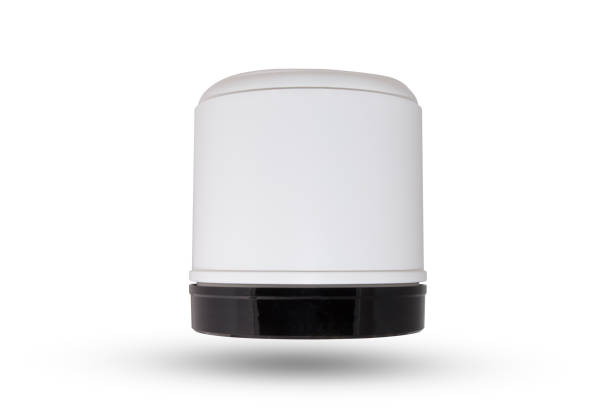 istock White plastic tube with black round cap isolated on white background 1267669142