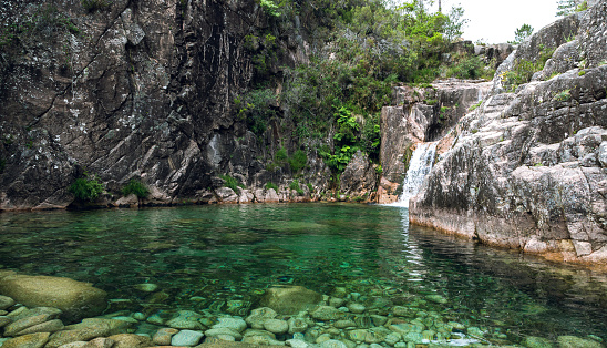 beautiful waterfall in Capitolio mountains, Minas Gerais, Brazil