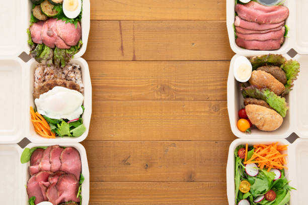 istock the dishes which entered the take-out container 1267678720