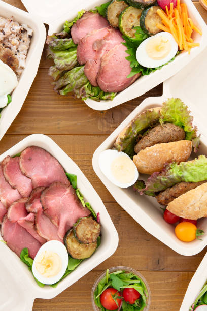 istock the dishes which entered the take-out container 1267678738