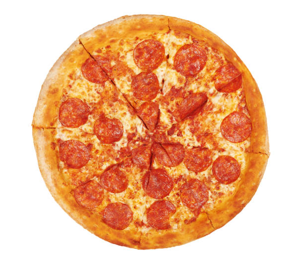istock fresh italian classic pepperoni pizza isolated on white background 1267678759