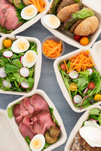 istock the dishes which entered the take-out container 1267678768