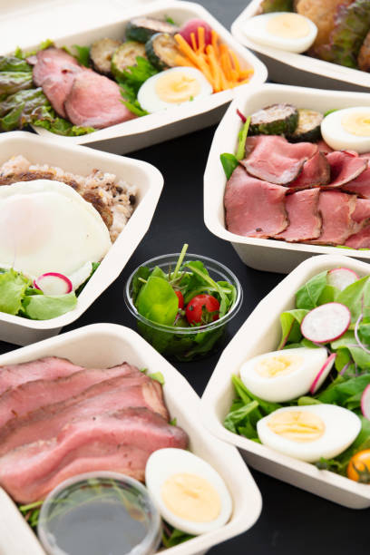 istock the dishes which entered the take-out container 1267678808
