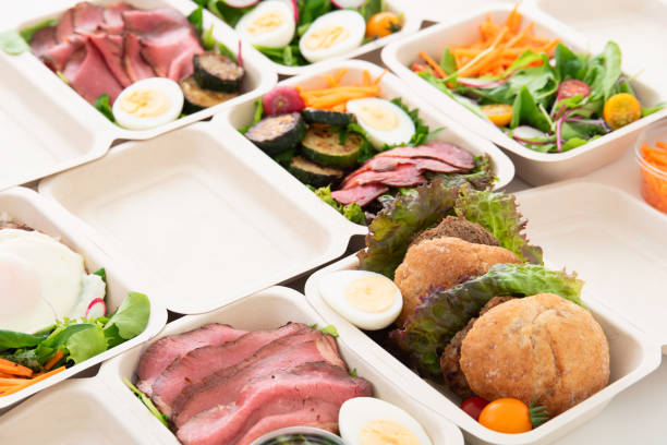 istock the dishes which entered the take-out container 1267678813