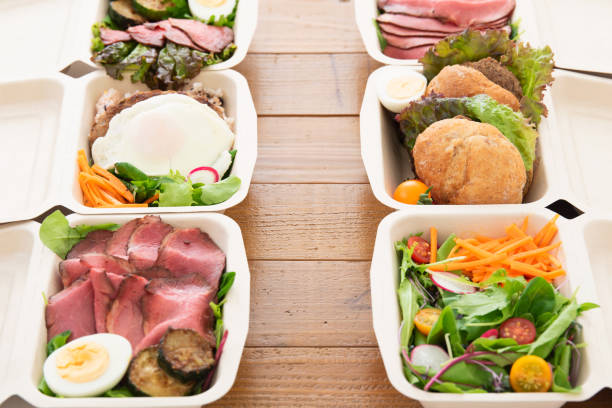 istock the dishes which entered the take-out container 1267678839