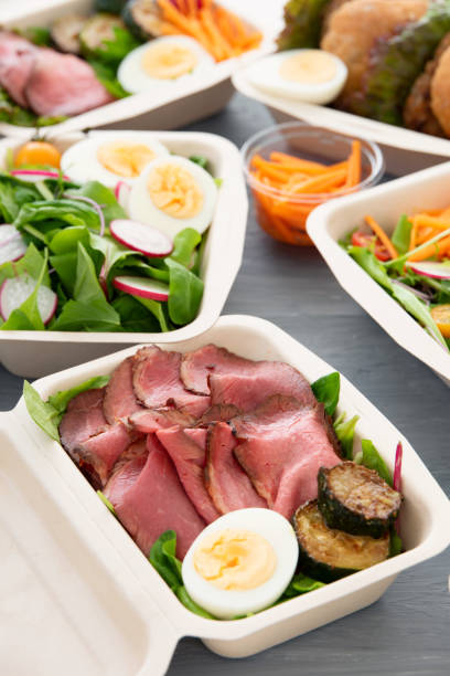 istock the dishes which entered the take-out container 1267678859
