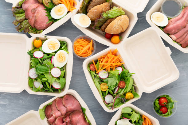 istock the dishes which entered the take-out container 1267678867