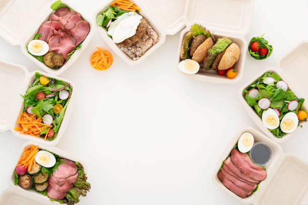 istock the dishes which entered the take-out container 1267678895