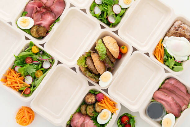 istock the dishes which entered the take-out container 1267678906