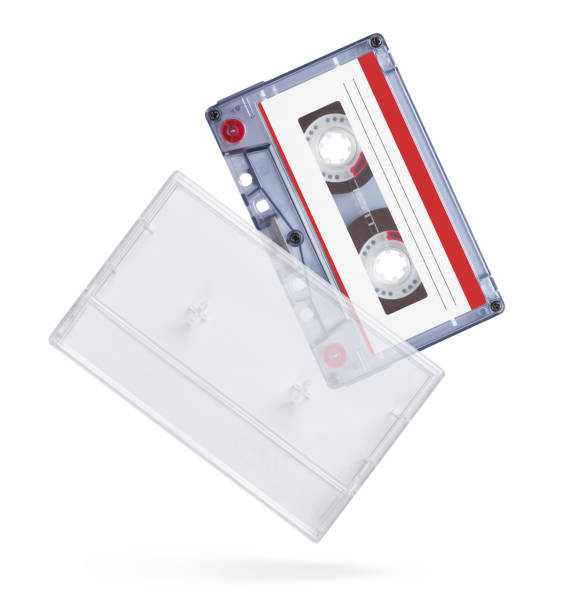 istock Old audio tape compact cassette with box isolated on white 1267678910