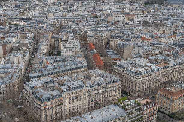 istock streets of old Paris from above. 1267679776