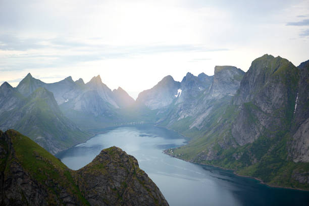 istock Beautiful view from Reinebringen, Lofoten Norway. 1267680337