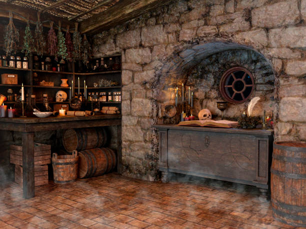 istock Scene of a witch room. 1267682663
