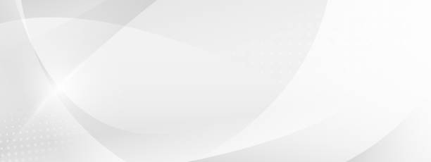 하프톤 모던 배경이 있는 추상적인 흰색 과 회색 그라데이션 곡선. 벡터 일러스트레이션 - 웹 배너 이미지 stock illustrations