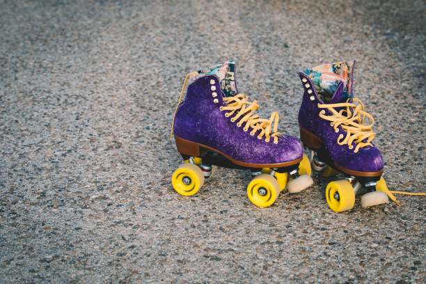 istock Purple and Yellow Roller Skates 1267685377