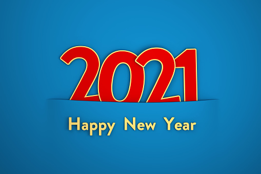 New Year 2021 Creative Design Concept - 3D Rendered Image