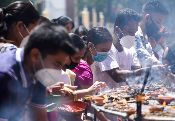 ganesh chaturthi festival - devotee stock-fotos und bilder