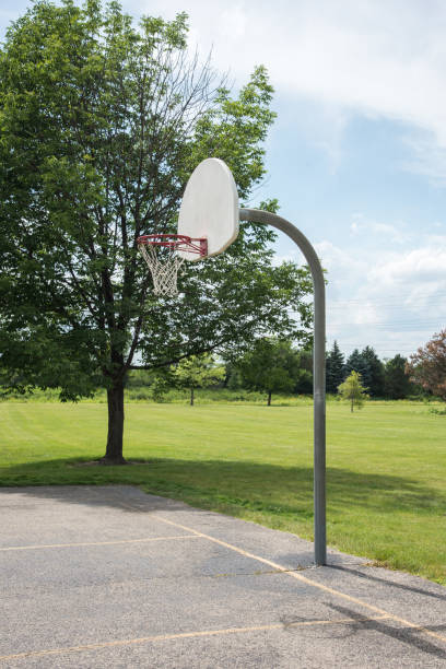istock Basketball Court with Net 1267694364