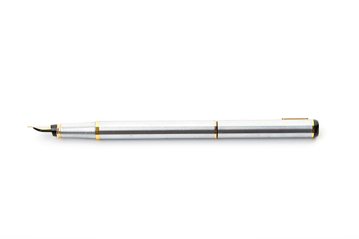 beautiful modern ballpoint pen isolated on white