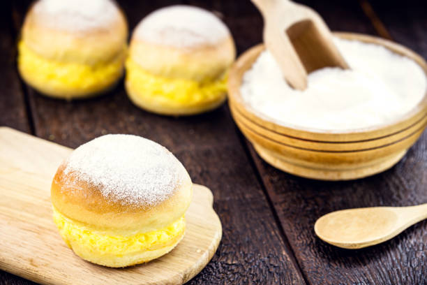 istock bread with cream and sugar, Brazilian donut called 