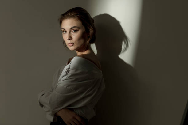 Portrait of beautiful female model
